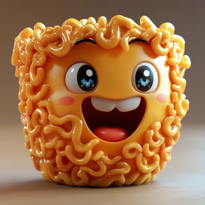 3D Emoji Eating Noodles