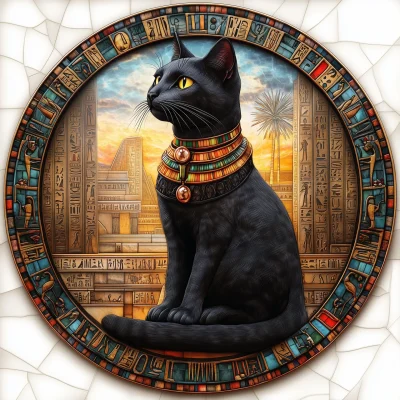 Egyptian Cat Illustration