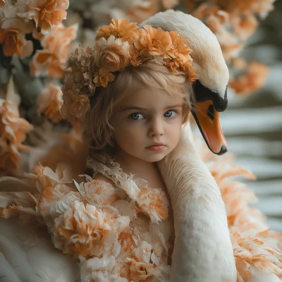 Girl on a Swan