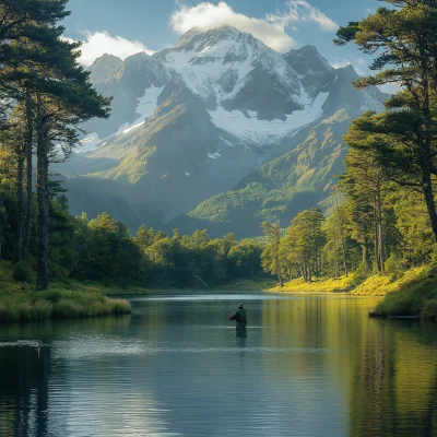 Breathtaking Fly Fishing Scene