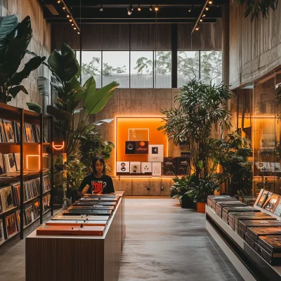 Modern Brutalist Store Interior