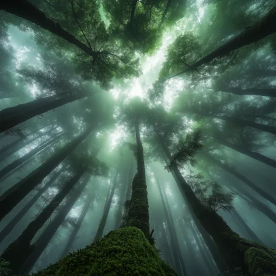 Misty Deep Forest