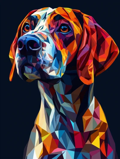 Minimal Low Poly Dog