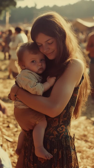 Mother and Baby at Woodstock