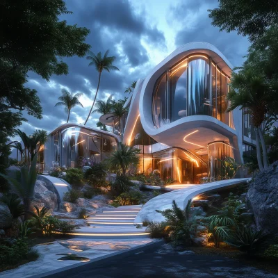 Exotic Futuristic Mansion