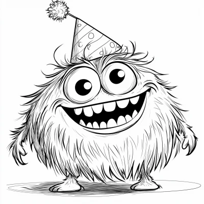 Wacky Monster Coloring Page