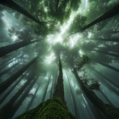 Misty Deep Forest