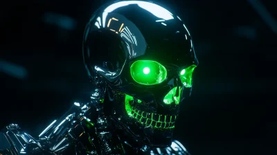 Futuristic Skull Alien Villain