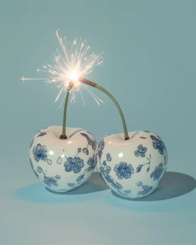 Cherries with Sparkler