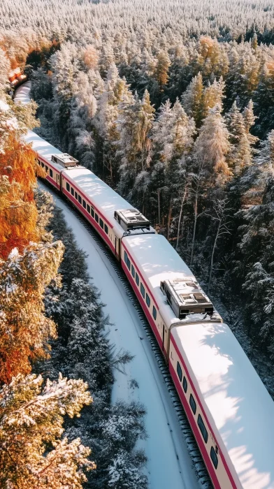 Luxury Christmas Train in Winter