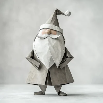 Metal Origami Santa Claus