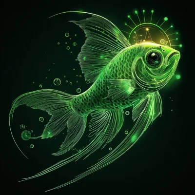 Neon Green Fish Saint