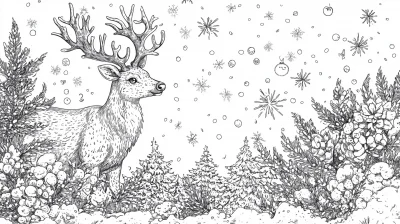 Beautiful Xmas Coloring Page