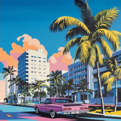 Miami in the Style of Hiroshi Nagai