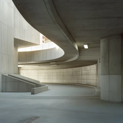 Curved Concrete Car Park