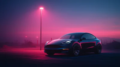 Tesla Model Y Night Parking