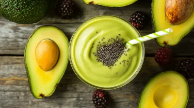 Creamy Avocado and Berry Smoothie