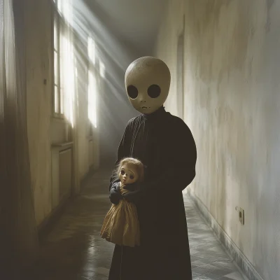 Dark Boy with Doll