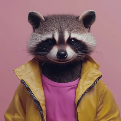 Cute Raccoon Portrait