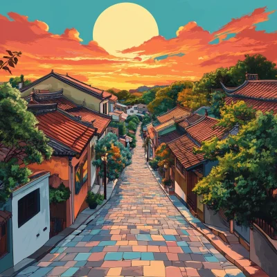 Asian Landscape City