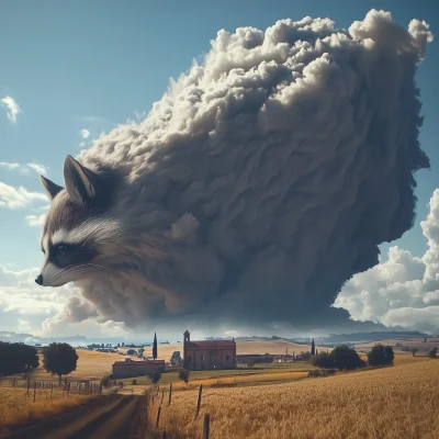 Cloud Shaped Like a Raccoon