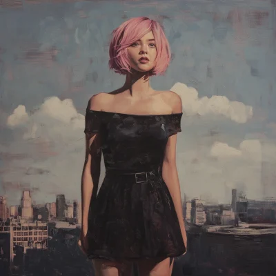 Girl with Pink Hair