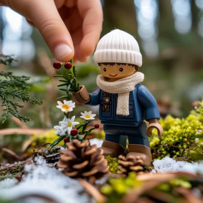 Playmobil in Winter Forest