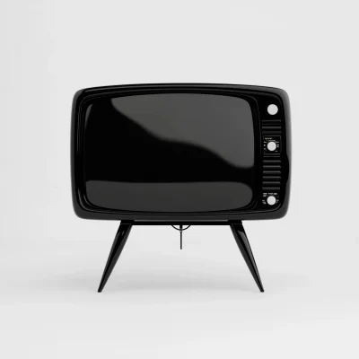 Retro Black Analog TV