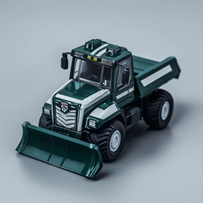 Compact Green Snowplow Toy