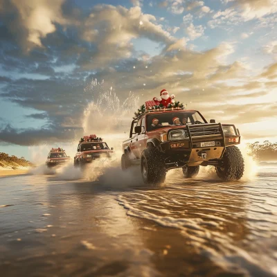 Santa’s Beach Convoy