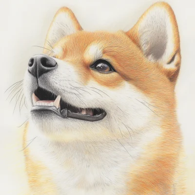 Chubby Shiba Inu Portrait