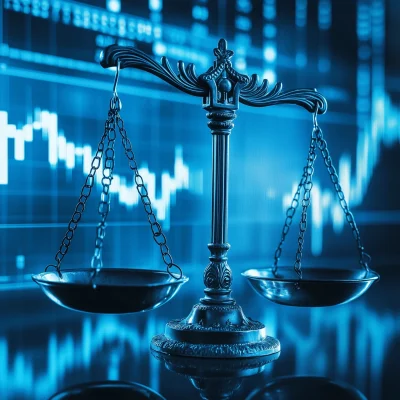 Vintage Scale and Forex Chart