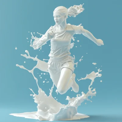 Milk Splash Woman in Sports