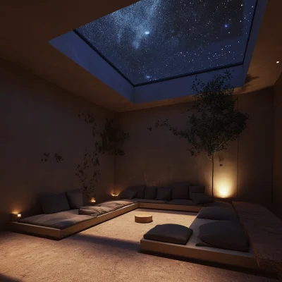 Skylight Room at Night