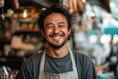 Smiling Store Worker