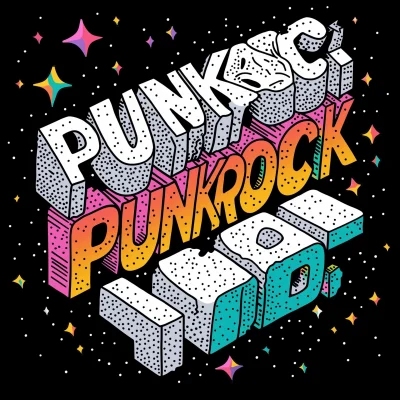 Punk Rock Sticker Style