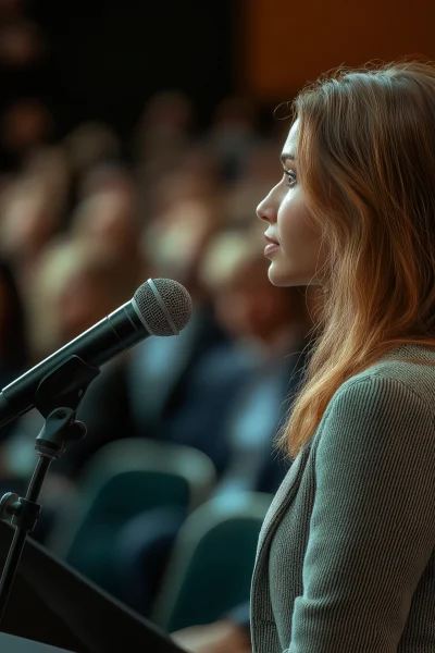 Woman Speaker at Conference