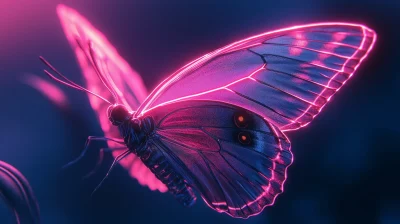 Futuristic Neon Butterfly