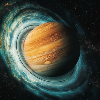 Science Illustration of a Gas Giant