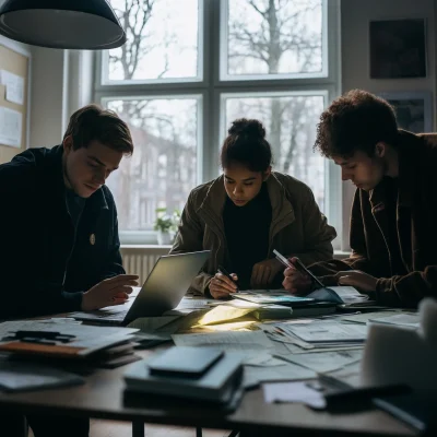 Group of Young Detectives