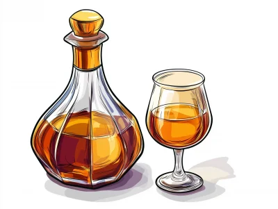 Funny Cognac Illustration