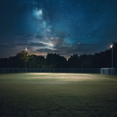 Nighttime Soccer Field