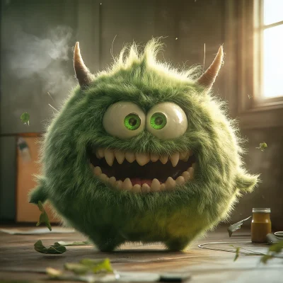 Excited Green Creature