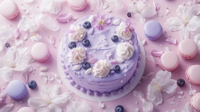 Blueberry Cream Cake Delight