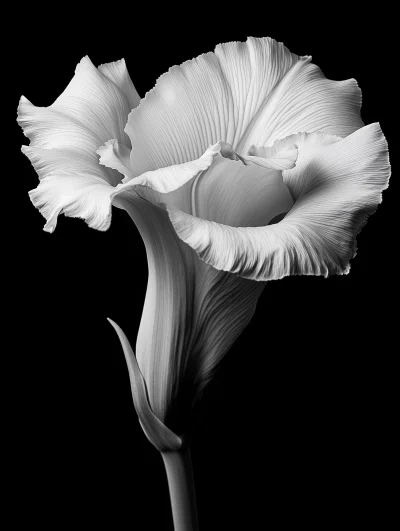 Black and White African Tulip Tree Flower