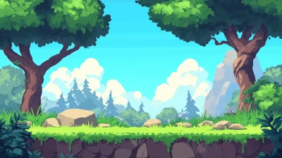 Minimalistic Jungle Background