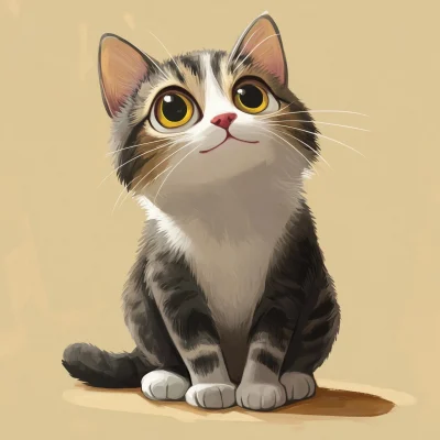 Cartoon Style Cat