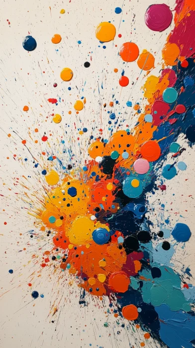 Exploding Colorful Paintballs