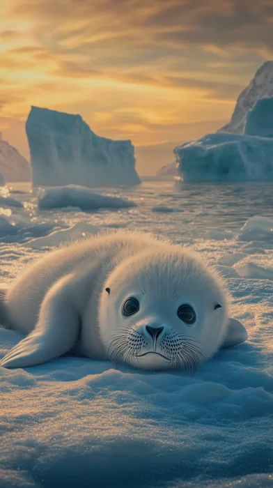 Curious Baby Seal