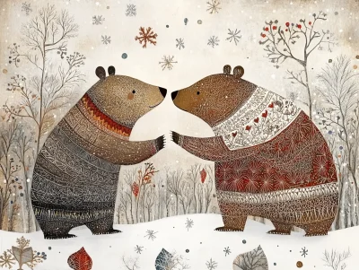 Medieval Bears in Snow